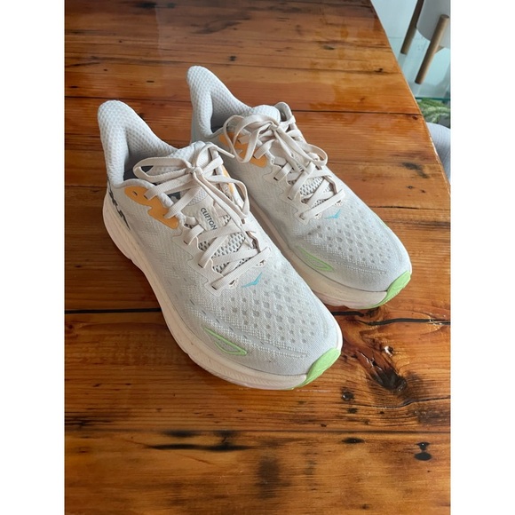 Hoka Shoes - Hoka White and Green Athletic Shoes. Like New, Barely Worn